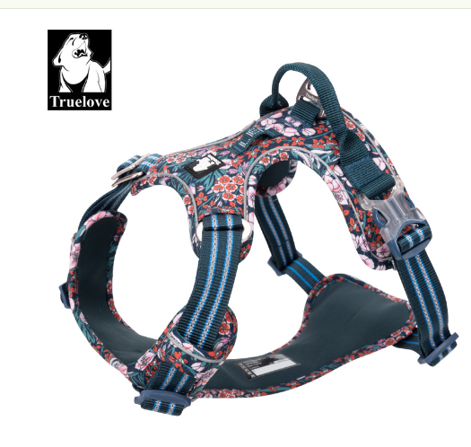Truelove Floral Reflective Dog Chest Strap for Small Dogs