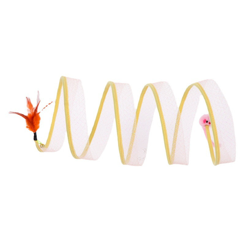 S-Shaped Foldable Cat Tunnel Toy for Pets
