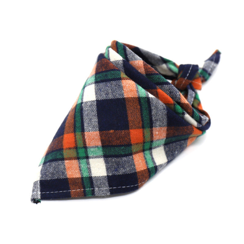 30 Color Thick Plaid Triangle Bib for Babies & Pets
