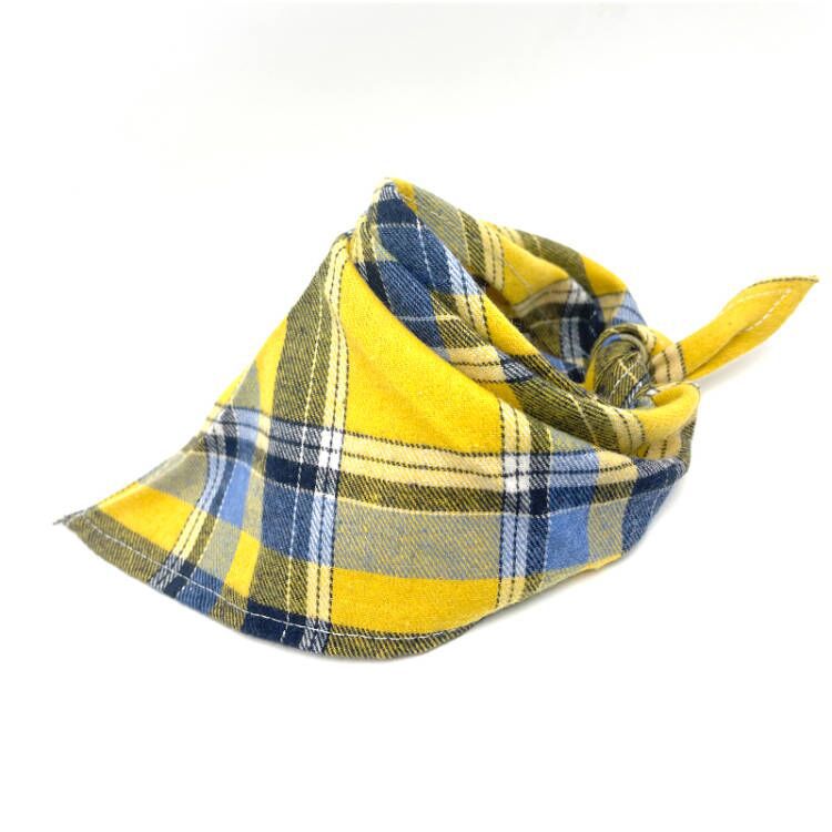 30 Color Thick Plaid Triangle Bib for Babies & Pets