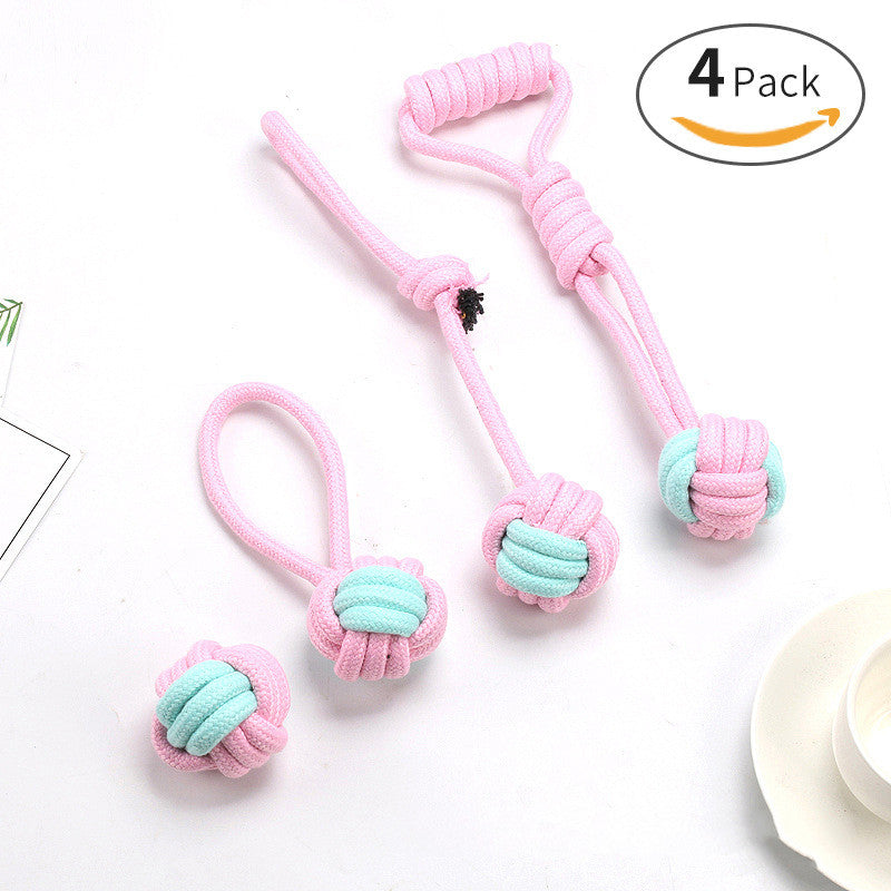 Pet Bite-Resistant Cotton Rope Ball for Cats and Dogs