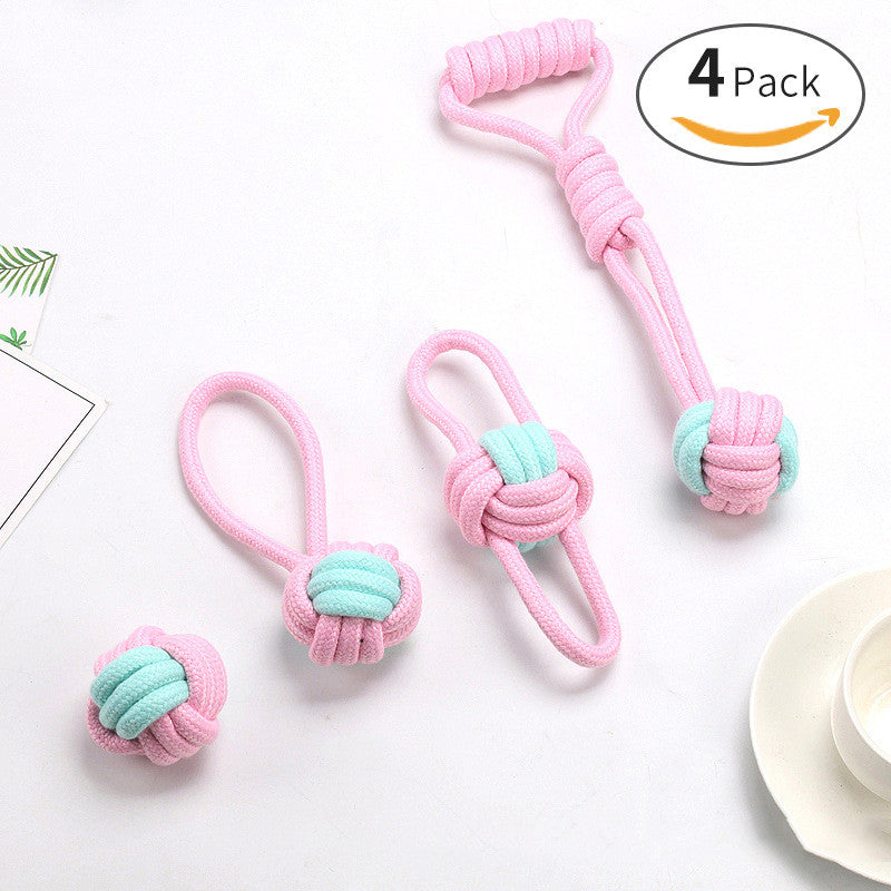Pet Bite-Resistant Cotton Rope Ball for Cats and Dogs
