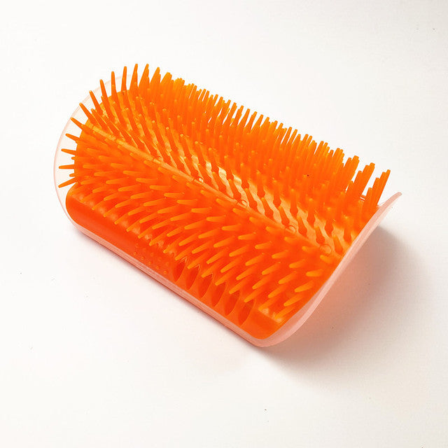 Cat Self Groomer Wall Corner Massage Comb with Catnip