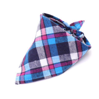 30 Color Thick Plaid Triangle Bib for Babies & Pets