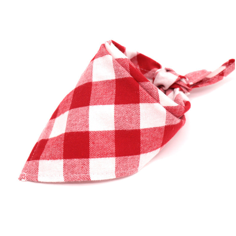 30 Color Thick Plaid Triangle Bib for Babies & Pets