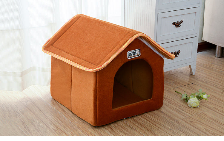 Pet Bed for Cats and Dogs, Washable Folding Design