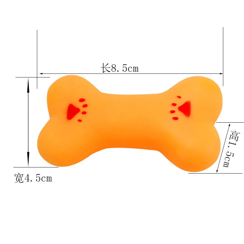 Bone Enamel Soundmaking Dog Toy for Training and Cleaning