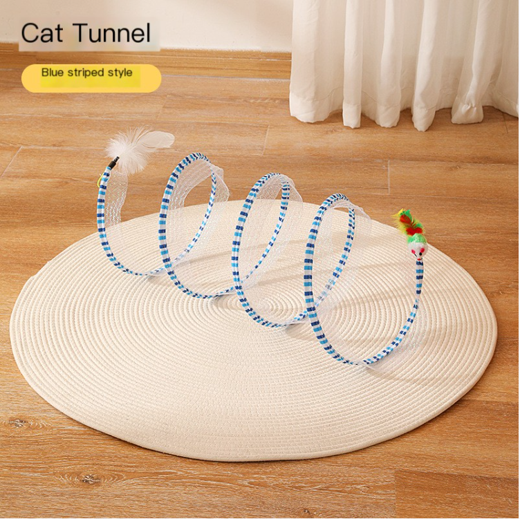 S-shaped Foldable Cat Tunnel Toy for Pets