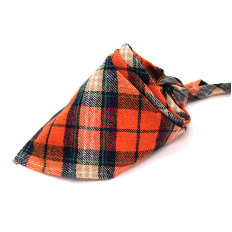 30 Color Thick Plaid Triangle Bib for Babies & Pets