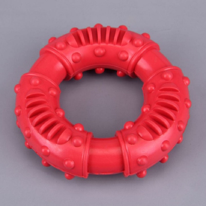 Rubber Interactive Dog Toy for Chewing and Cleaning