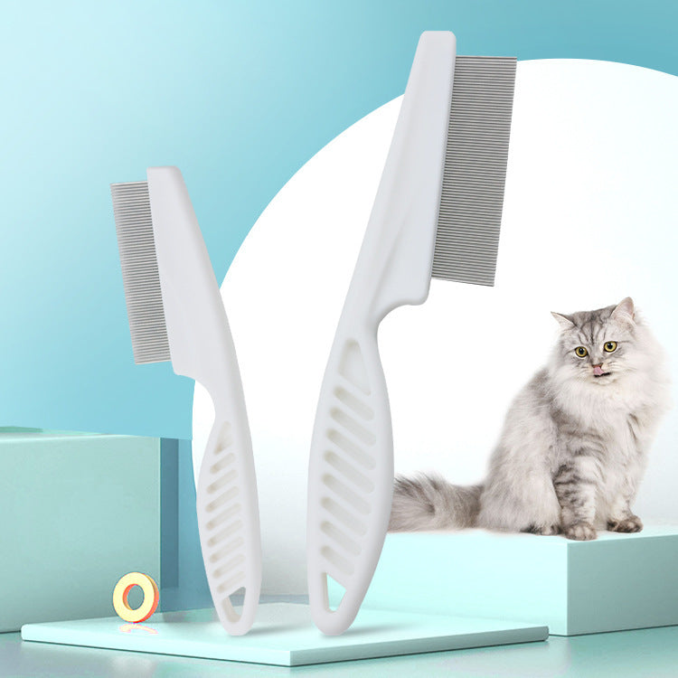 Stainless Steel Pet Flea Comb for Cats with Fine Teeth