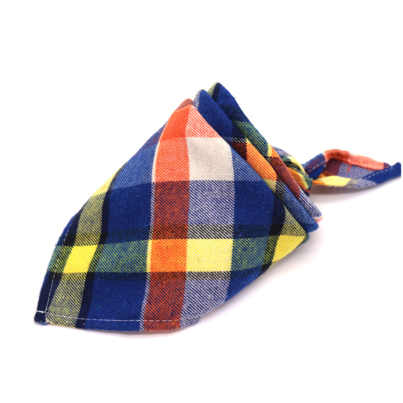 30 Color Thick Plaid Triangle Bib for Babies & Pets