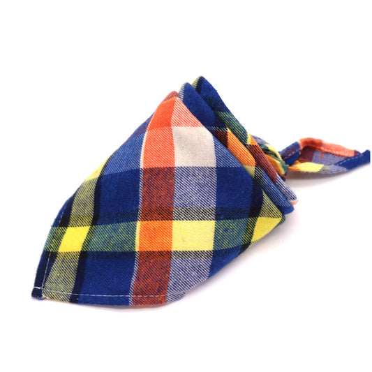 30 Color Thick Plaid Triangle Bib for Babies & Pets