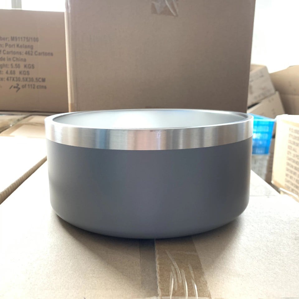 Upright Stainless Steel Dog Bowl for Pets