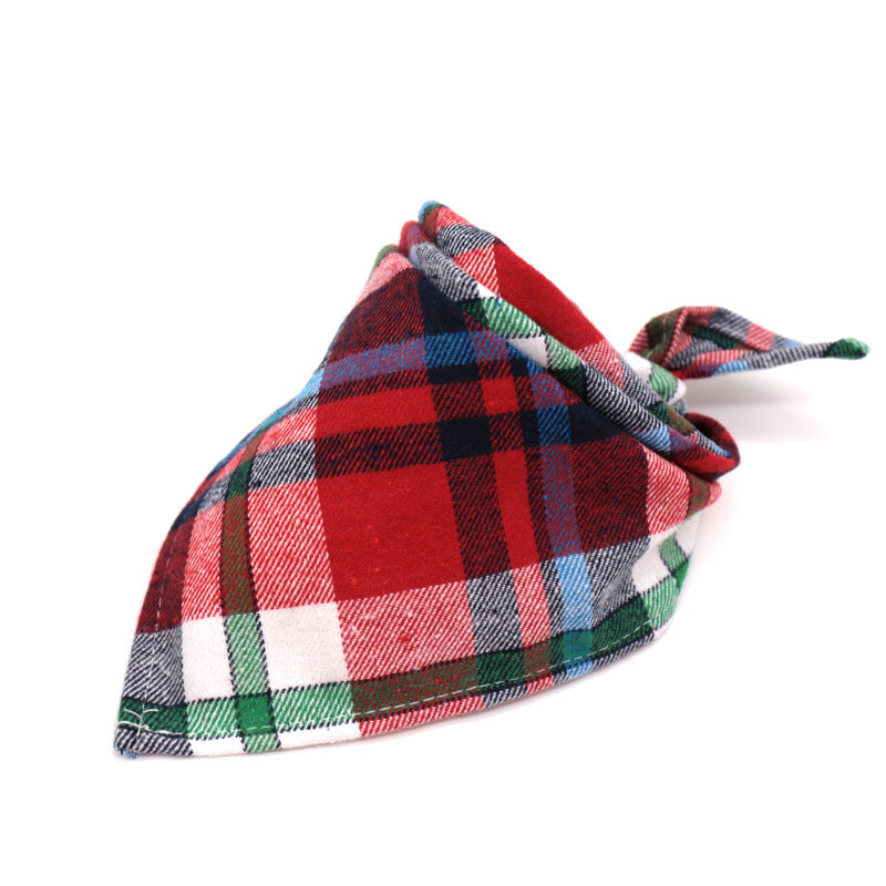 30 Color Thick Plaid Triangle Bib for Babies & Pets