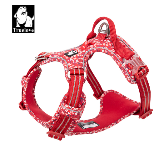 Truelove Floral Reflective Dog Chest Strap for Small Dogs