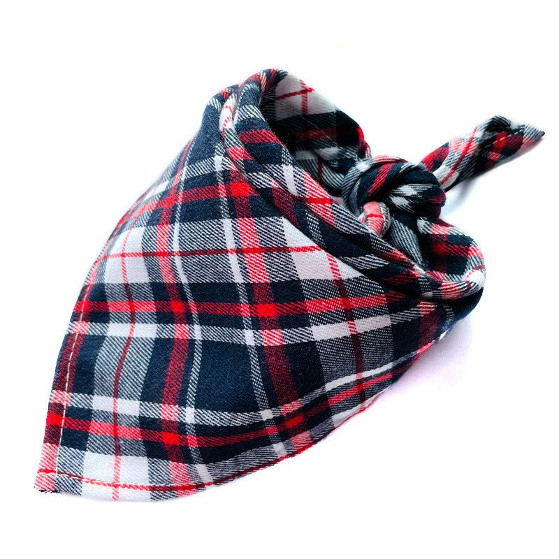 30 Color Thick Plaid Triangle Bib for Babies & Pets