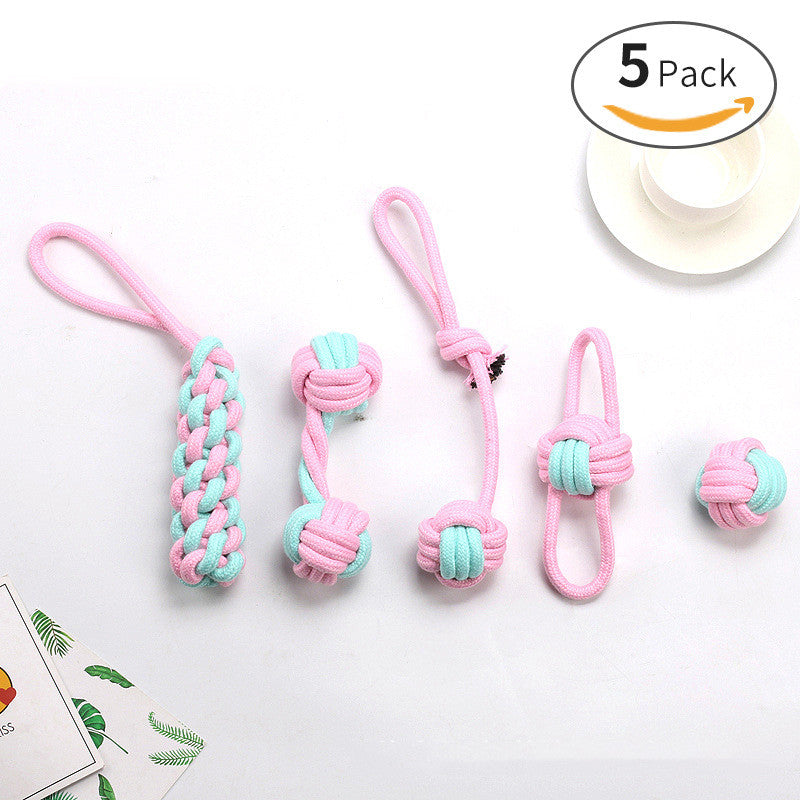 Pet Bite-Resistant Cotton Rope Ball for Cats and Dogs