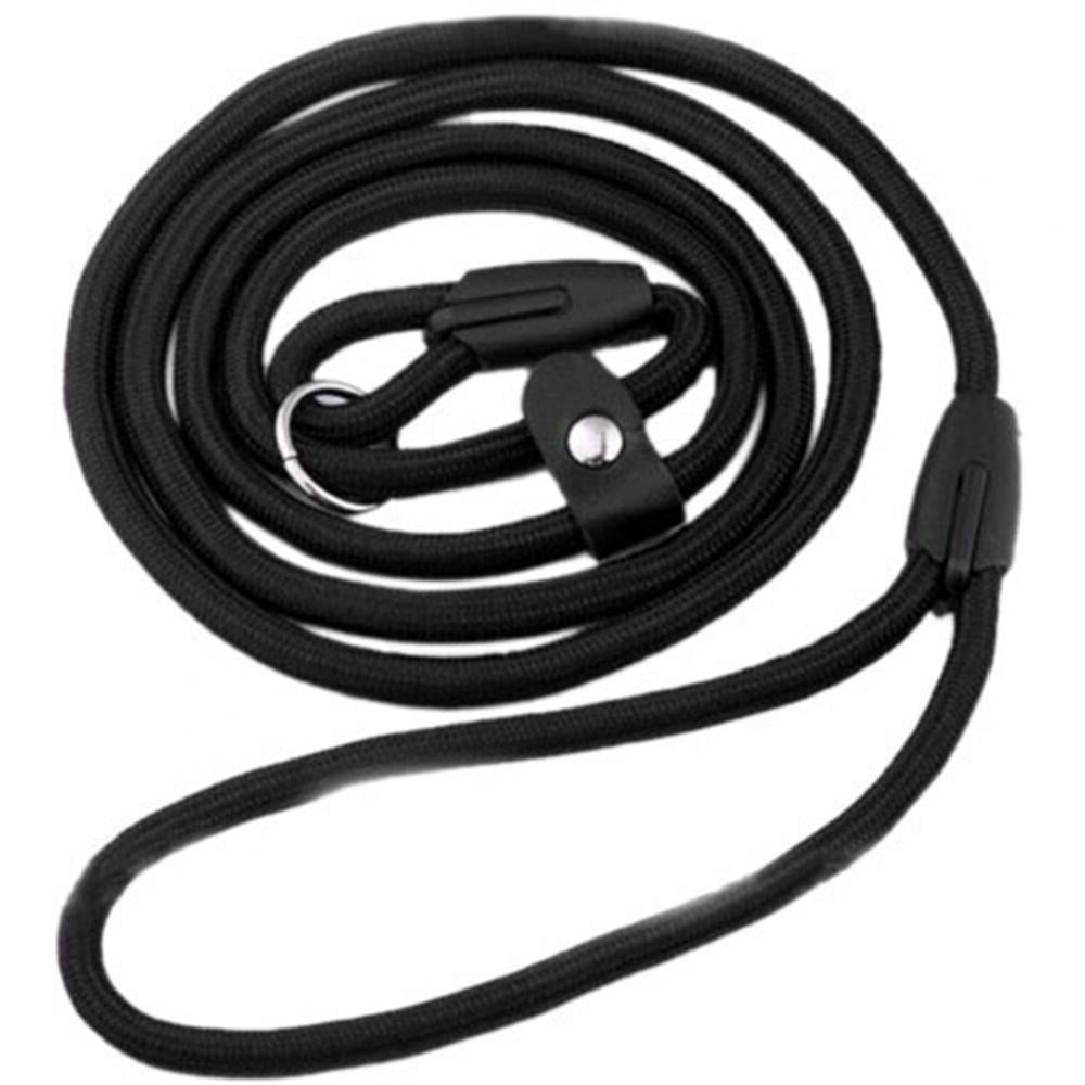 Nylon Solid Color Dog Leash and Chain Combo