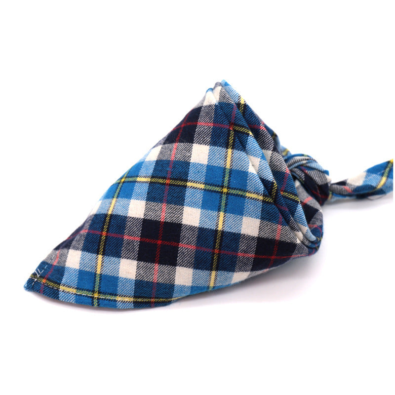 30 Color Thick Plaid Triangle Bib for Babies & Pets