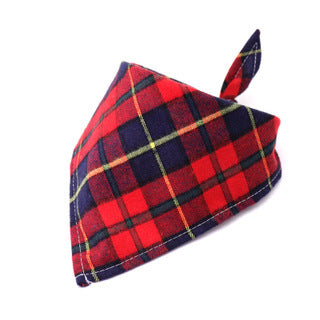 30 Color Thick Plaid Triangle Bib for Babies & Pets