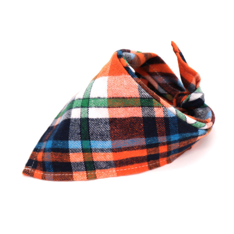 30 Color Thick Plaid Triangle Bib for Babies & Pets