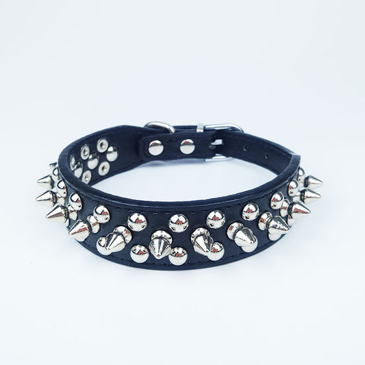 Studded Leather Dog Collar for Small to Medium Dogs