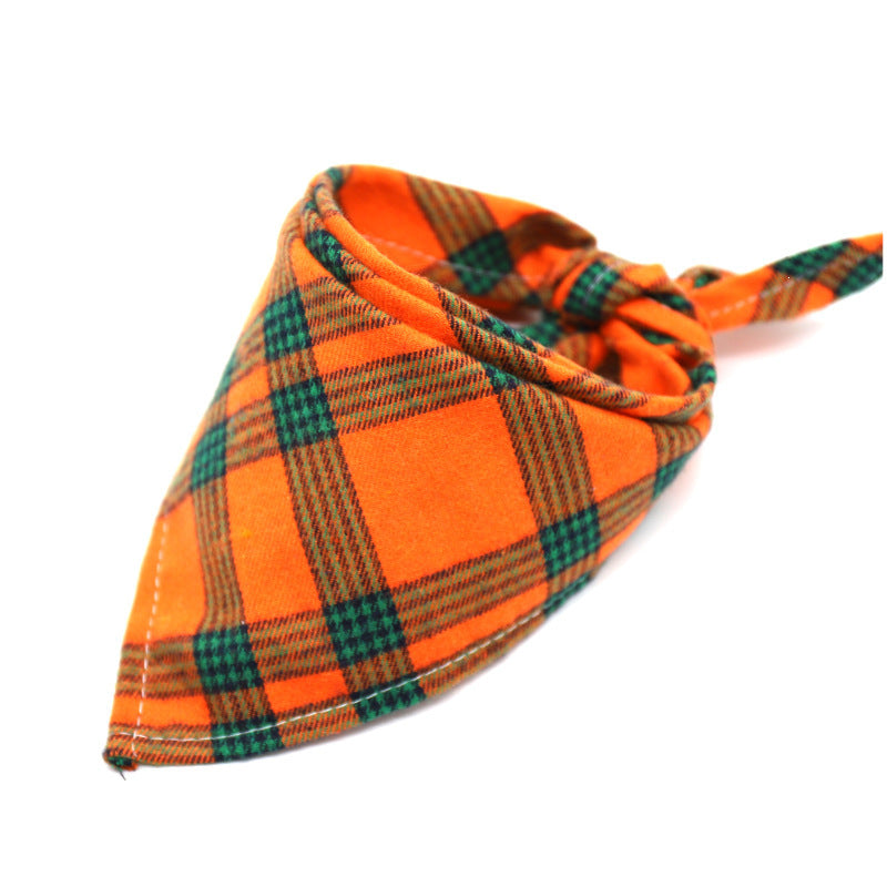 30 Color Thick Plaid Triangle Bib for Babies & Pets