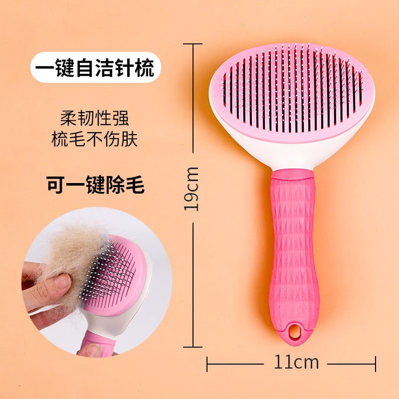 Pet Grooming Brush for Cats and Dogs with De-Shedding Features