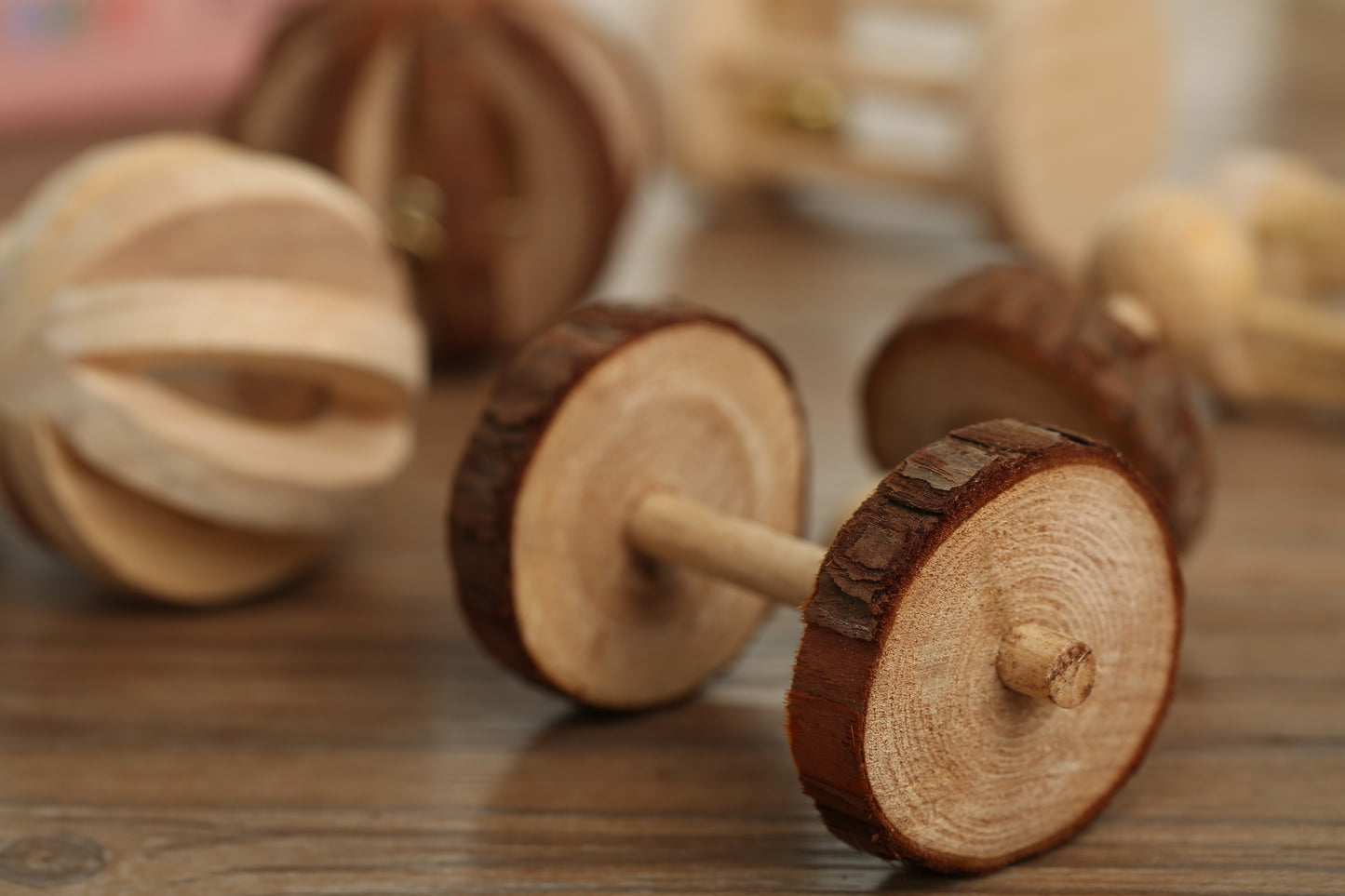 Wooden Chew Toys Set for Hamsters, Birds, Cats, Dogs