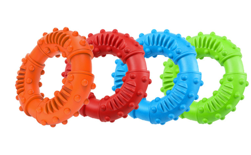 Interactive Rubber Donut Dog Toy for Chewing (Single)