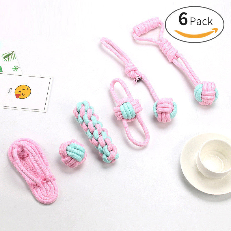 Pet Bite-Resistant Cotton Rope Ball for Cats and Dogs