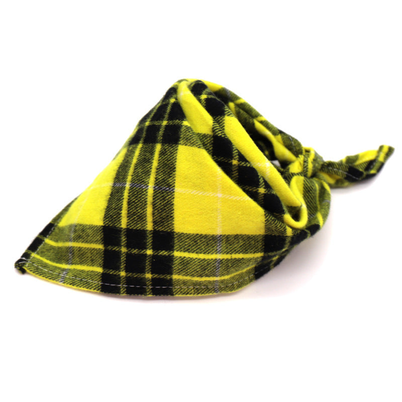 30 Color Thick Plaid Triangle Bib for Babies & Pets