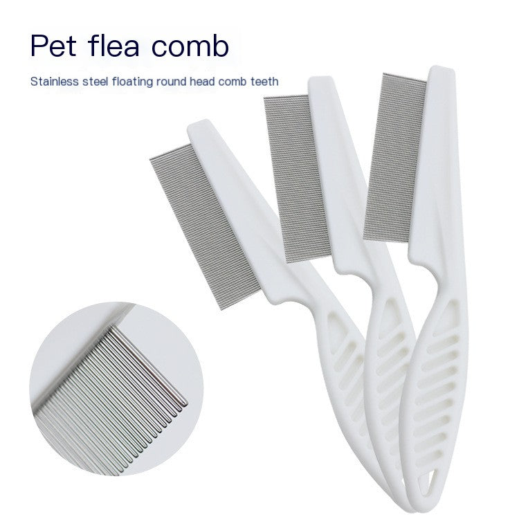 Stainless Steel Pet Flea Comb for Cats with Fine Teeth