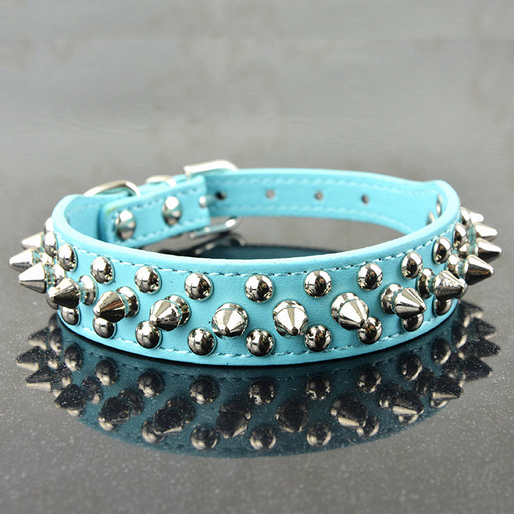 Studded Leather Dog Collar for Small to Medium Dogs