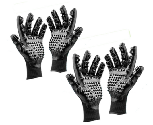 Cat Grooming Gloves with Bathing and Massage Brush