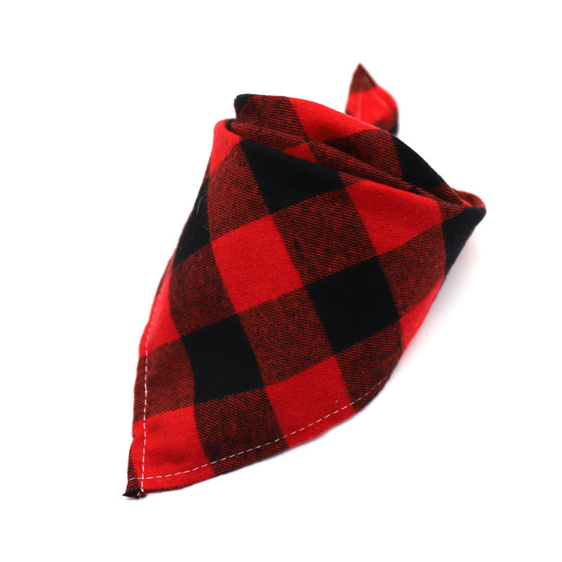 30 Color Thick Plaid Triangle Bib for Babies & Pets