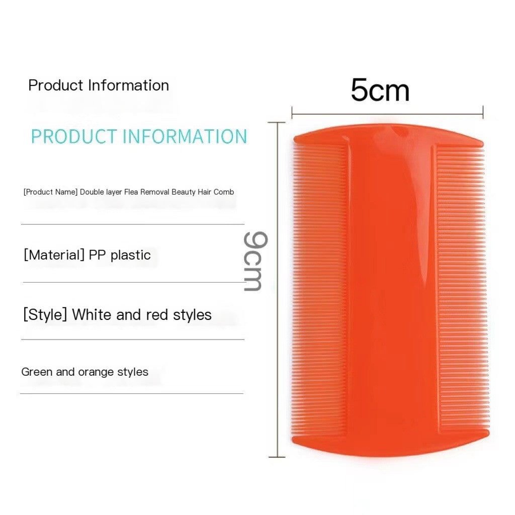 Double-Sided Pet Comb for Cats with Flea Removal