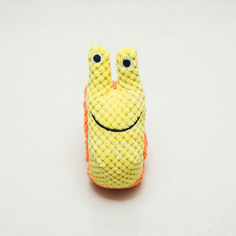 Interactive Plush Snail Dog Toy for Chewing and Sniffing