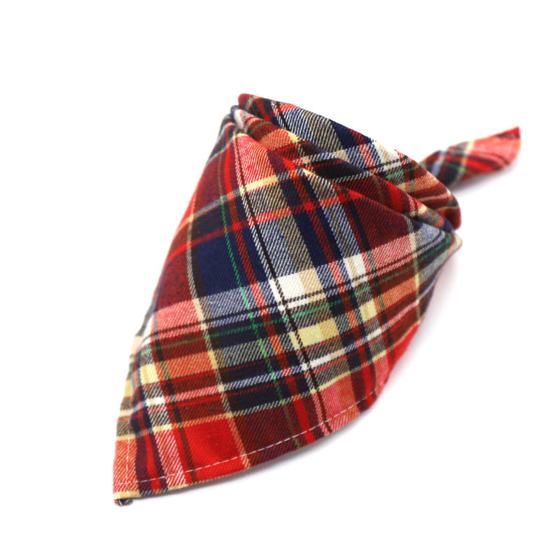 30 Color Thick Plaid Triangle Bib for Babies & Pets