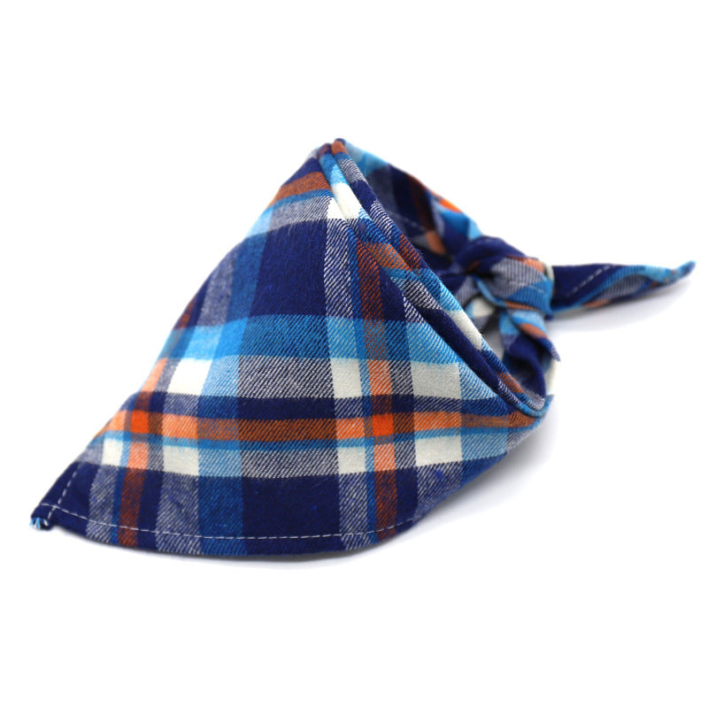 30 Color Thick Plaid Triangle Bib for Babies & Pets