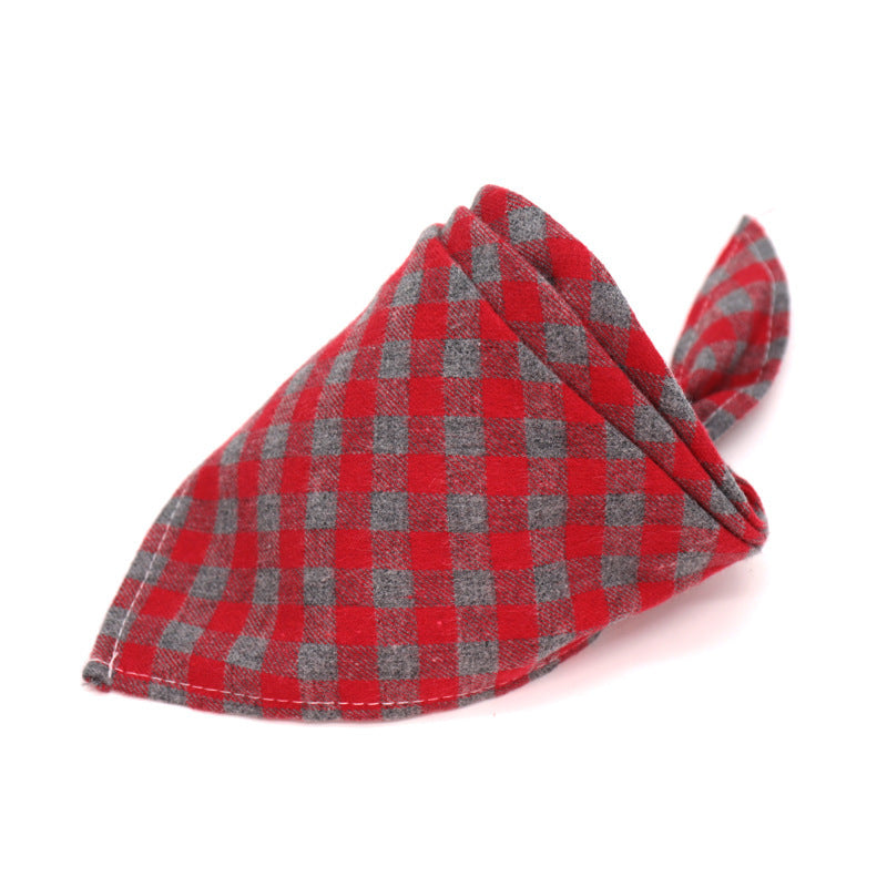 30 Color Thick Plaid Triangle Bib for Babies & Pets
