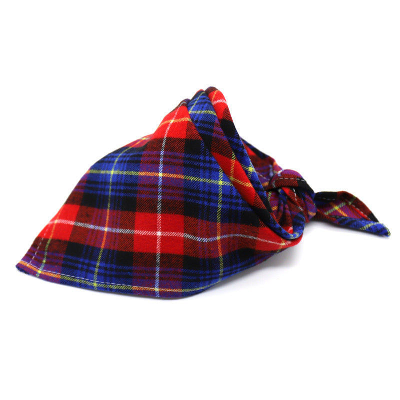 30 Color Thick Plaid Triangle Bib for Babies & Pets