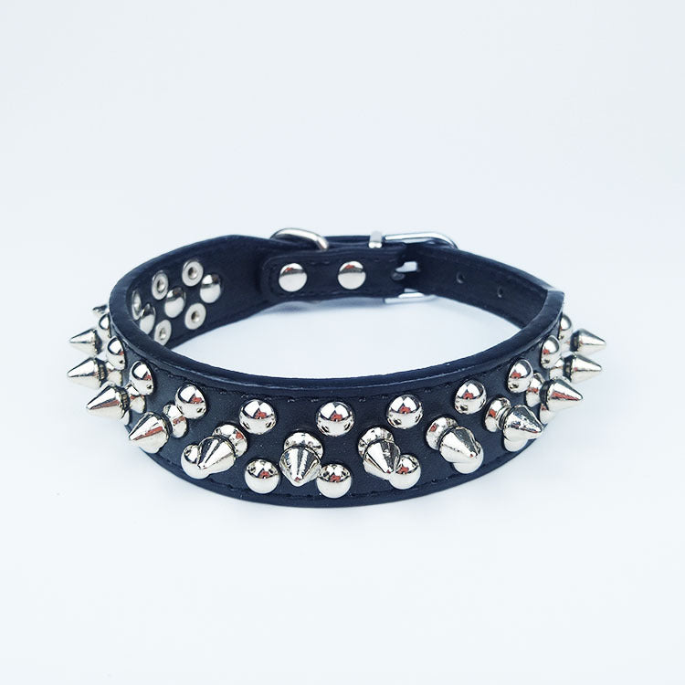 Studded Leather Dog Collar for Small to Medium Dogs