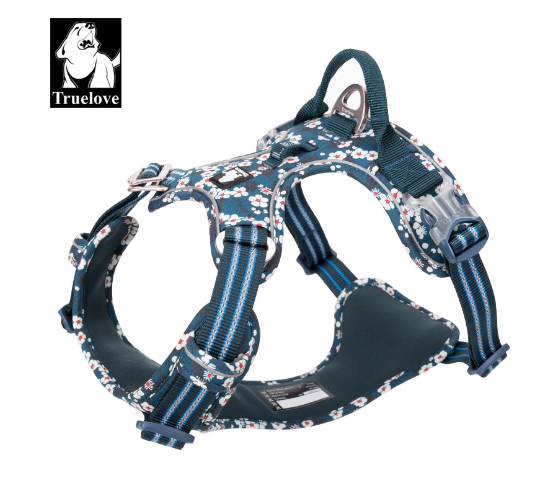 Truelove Floral Reflective Dog Chest Strap for Small Dogs