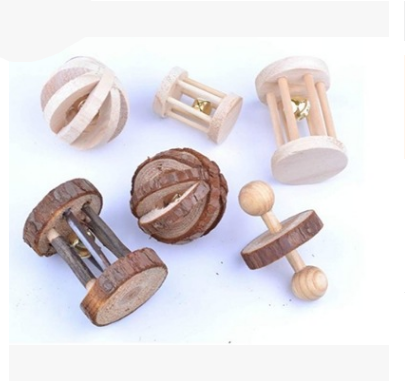 Wooden Chew Toys Set for Hamsters, Birds, Cats, Dogs