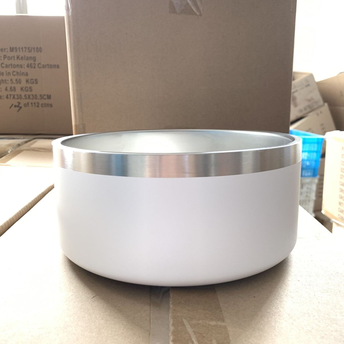 Upright Stainless Steel Dog Bowl for Pets