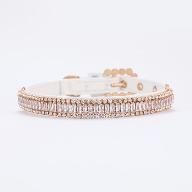 Adjustable Pearl Cat and Dog Collar with Traction Rope